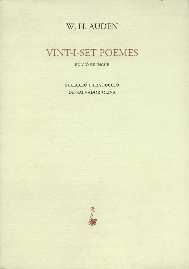 Vint-i-set poemes | 9788477271390 | Auden, W. H.