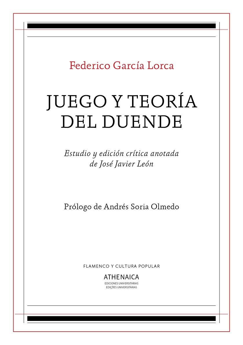 Juego y teoría del duende | 9788417325435 | García Lorca, Federico