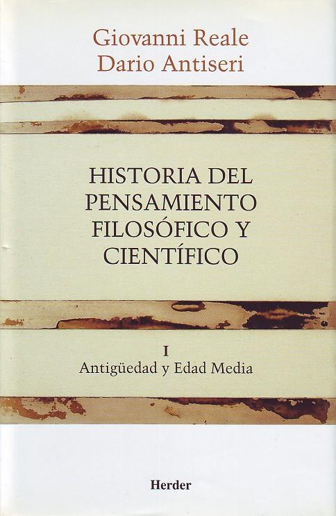 Historia del pensamiento filosófico y científico I | 9788425415876 | Reale, Giovanni/Antiseri, Dario