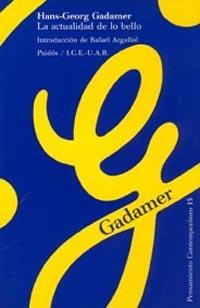 La actualidad de lo bello | 9788475096797 | Hans-Georg Gadamer