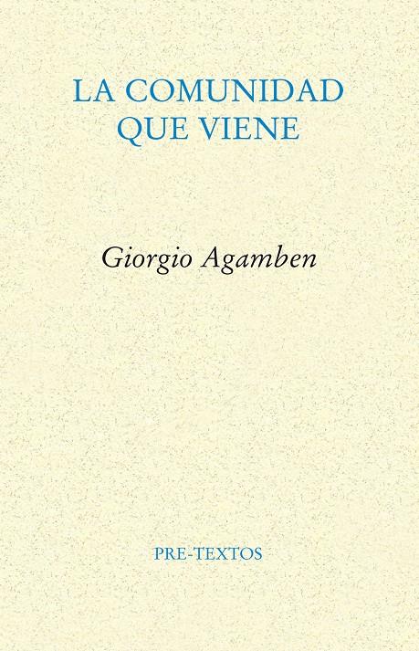 La comunidad que viene | 9788481917710 | Agamben, Giorgio