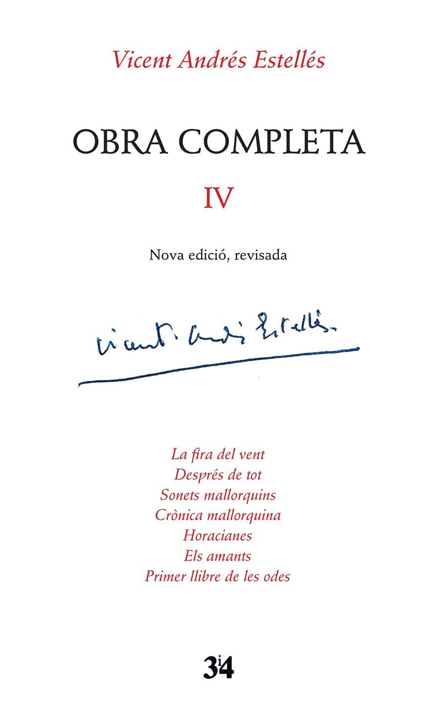 Obra completa IV | 9788416789740 | Vicent Andrés Estellés