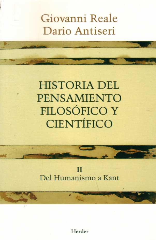 Historia del pensamiento filosófico y científico II | 9788425415890 | Reale, Giovanni/Antiseri, Dario