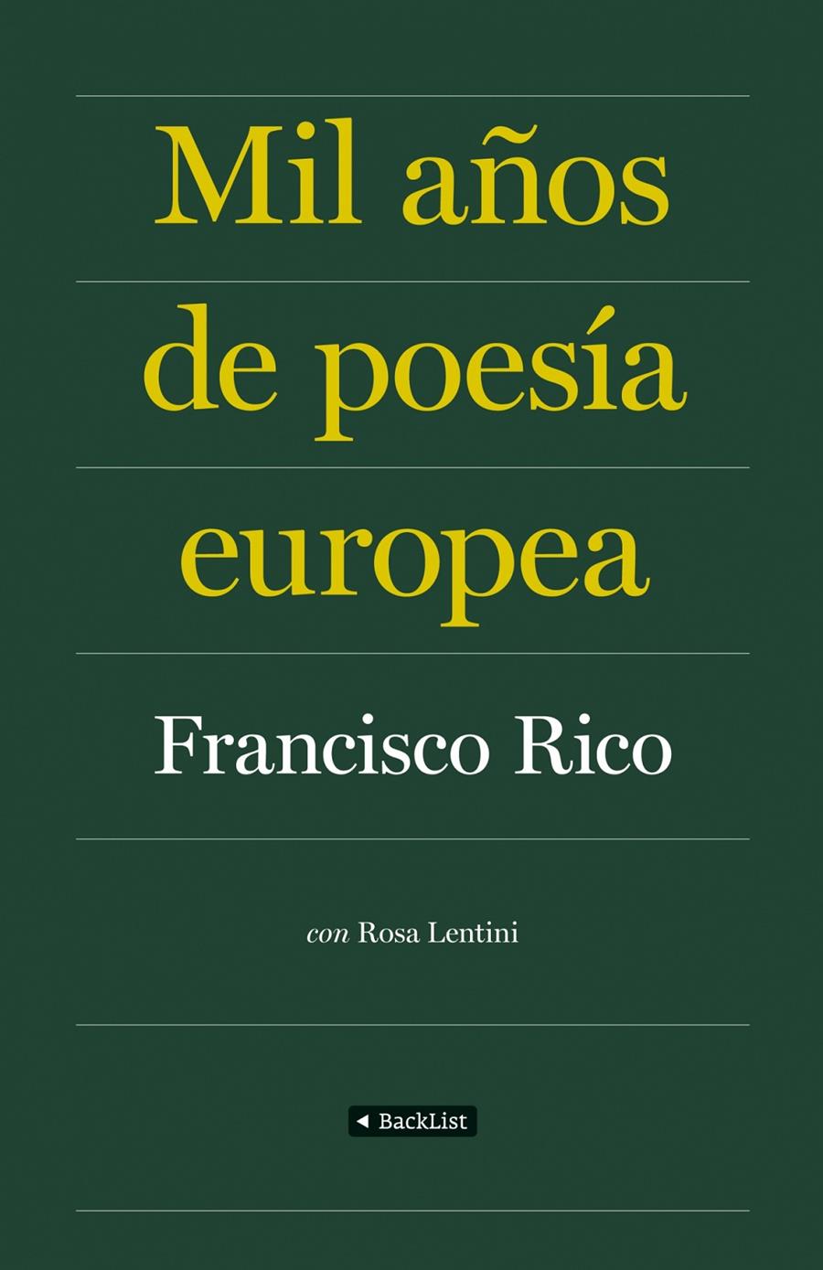 Mil años de poesía europea | 9788408086840 | Francisco Rico