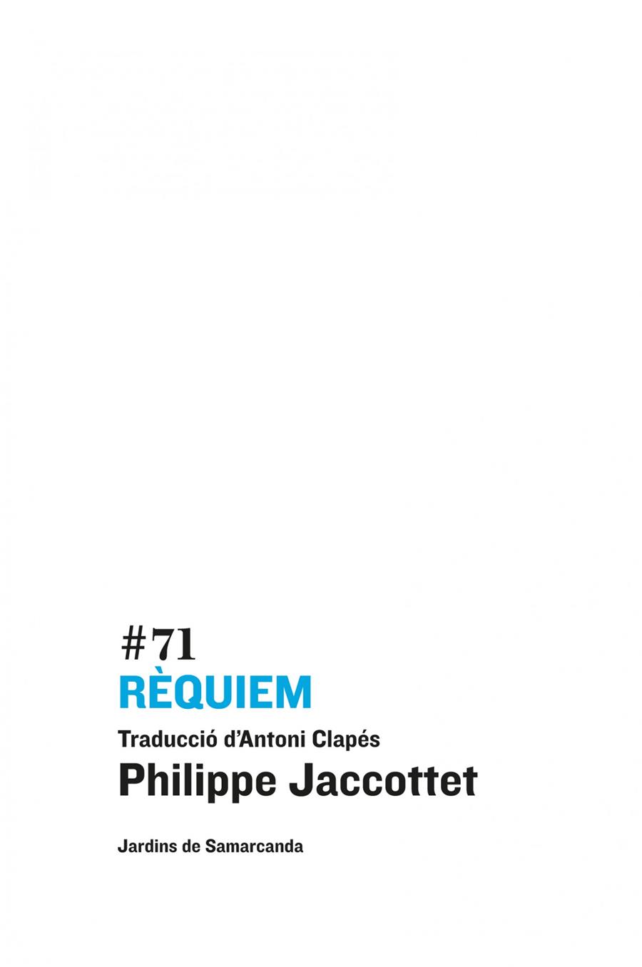 Rèquiem | 9788497665087 | Jaccottet, Philippe 