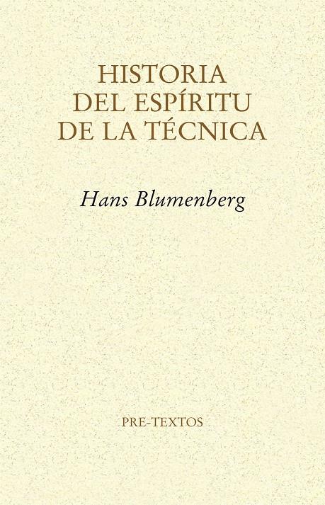 Historia del espíritu de la técnica | 9788415576754 | Blumenberg, Hans